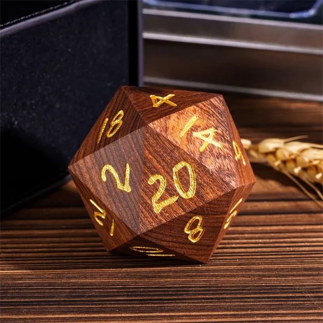 Brown Pau Rosa - D20 RPG Dice