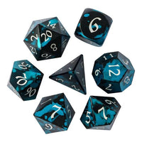 Thumbnail for 7pcs RPG Dice Set - Blue & Black Anodized Aluminium
