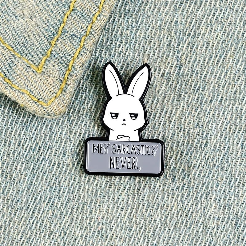 White MSN Rabbit Pin - Novelty