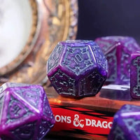 Thumbnail for Castle on Purple Resin - 7pcs RPG Oversized Dice Set