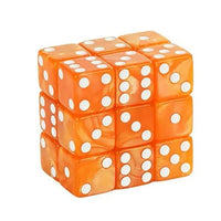 Thumbnail for 30pcs D6 16mm Dice Acrylic Blend Pips Square White Font Orange