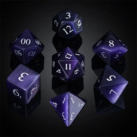 Thumbnail for Navy Cat Eye Gemstone - 7pcs RPG Dice Set