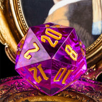 Thumbnail for Magenta & Clear Sharp Acrylic - D20 RPG Dice