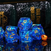 Thumbnail for Candy in Blue Mini Sharp Resin - 7pcs RPG Dice Set