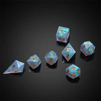 Thumbnail for Candy in Grey Frosted Sharp Resin - 7pcs RPG Dice Set