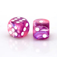 Thumbnail for 16mm Pink & Purple Acrylic  - 6pcs D6 RPG Dice Set