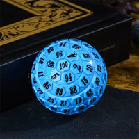 Thumbnail for Blue Raised Face Acrylic - D100 RPG Dice