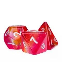 Thumbnail for 7pcs Dice Resin Layer Silver Font Lesbian Red Yellow Pink