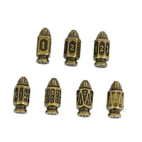 Thumbnail for 7pcs Dice Metal Bullet Worn Bronze