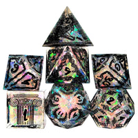 Thumbnail for Mythology on Clear Sharp Resin - 7pcs RPG Dice Set