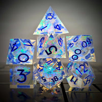 Thumbnail for Candy in Clear Sharp Resin - 7pcs RPG Dice Set