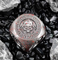 Thumbnail for Dice Metal Spinner Rounded Cube Blood Silver