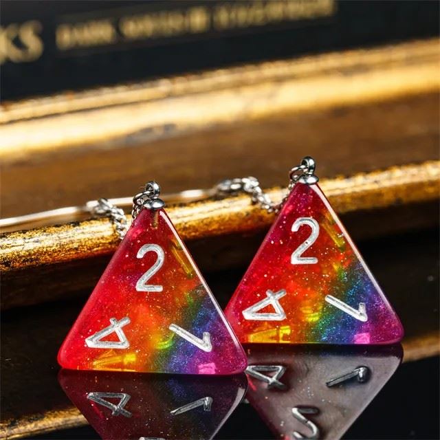 Rainbow Resin - D4 Earings