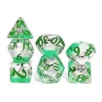 Thumbnail for 7pcs Dice Resin Filled Green Font Seal Green Clear
