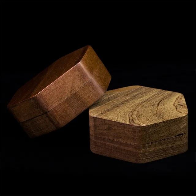 Plain Sapele Wood -  Hinged Dice Storage