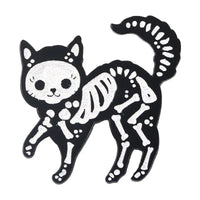 Thumbnail for Black Cat Skeleton Pin - Novelty