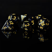 Thumbnail for Glitter in Black Acrylic - 7pcs RPG Mini Dice Set