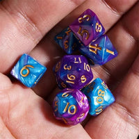 Thumbnail for Blend of Purple & Purple Acrylic - 7pcs RPG Mini Dice Set