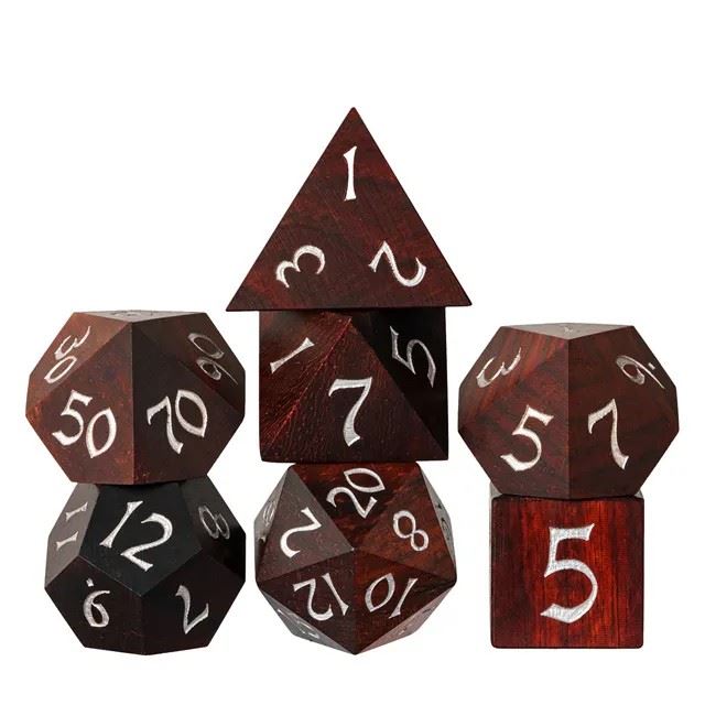 Red Sandalwood - 7pcs RPG Dice Set