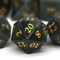 Thumbnail for Blue Labradorite Gemstone - 7pcs RPG Dice Set