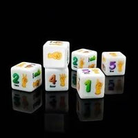 Thumbnail for 6pcs D6 16mm Dice Acrylic Sign Language Numbers Multicolour