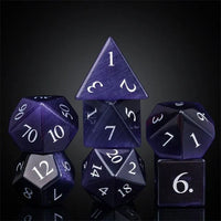 Thumbnail for Navy Cat Eye Gemstone - 7pcs RPG Dice Set