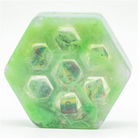 Thumbnail for Green Gliiter on Resin with 7 Slots - Dice Storage