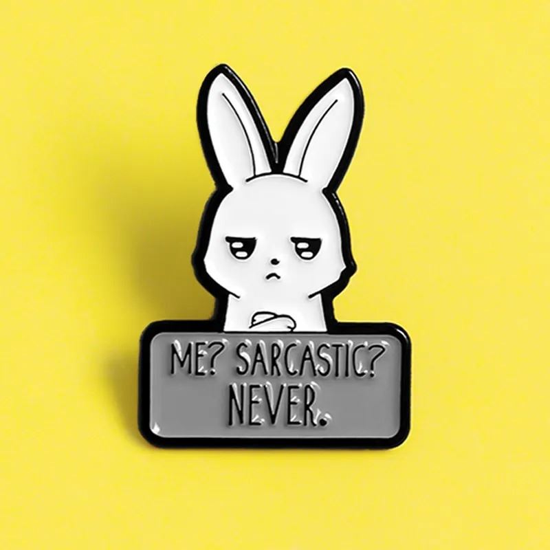 White MSN Rabbit Pin - Novelty