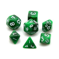 Thumbnail for 7pcs Dice Acrylic Mini White Font Black Green