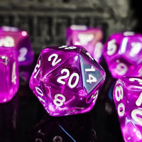 Thumbnail for 7pcs Dice Acrylic Metallic Clear Purple
