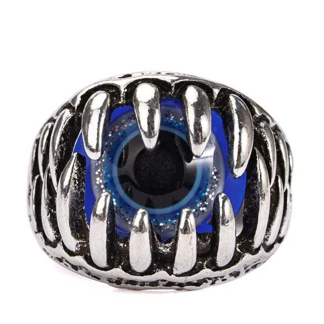 Eye in Jaws Blue & Silver