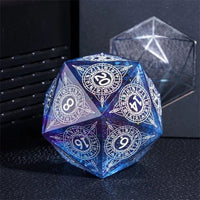 Thumbnail for Constellation in Clear & Blue Sharp Resin - D20 RPG Dice