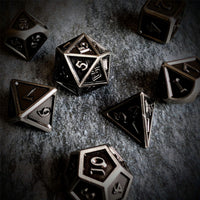 Thumbnail for Brushed Silver Metal - 7pcs RPG Dice Set