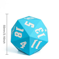 Thumbnail for White on Solid Sky Blue Silicone - D20 RPG Dice