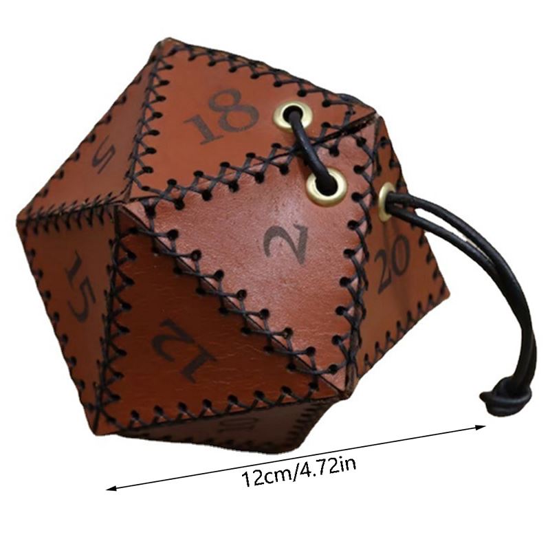 Brown Leather D20 - Storage Bag