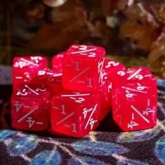 10pcs D6 12mm Dice Acrylic White Font Counter Numbers Pink