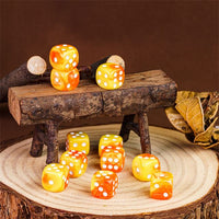 Thumbnail for 12mm Yellow & Orange Acrylic - 10pcs D6 RPG Dice Set