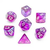 Thumbnail for 7pcs Dice Acrylic Metallic Clear Purple