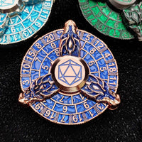 Thumbnail for Dice Metal Spinner Straight 3-arm Blue Font Copper